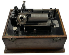 Antique Edison Standard 4 Clip Square Lid 2 Minute Cylinder Phonograph NR RUNS picture