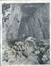 1943 World War II Germans Build Atlantic Sea Wall Defense In Cave Press Photo picture