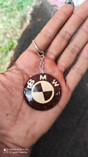 Coconut Shell Handmade BMW VEHICLE logo Shape Keychain Gift picture
