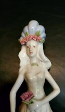 Unique Vintage Figurine Of Lady With Roses picture