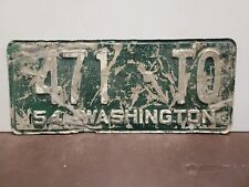 1954 Washington License Plate Tag Original. picture