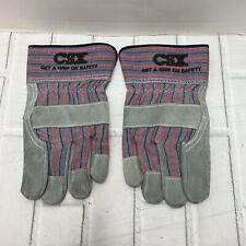 CSX RAILROAD Leather Work Gloves 
