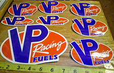 8 VP racing fuels stickers -  1 decal large 7 inches x 5 inches + 2 other sizes picture
