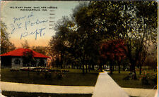 Indianapolis Indiana Military Park Shelter House Divided Back 1920 Postcard  picture