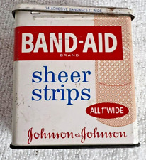 Vintage EMPTY BAND-AID Sheer Strips Metal Box Tin picture