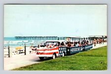 Virginia Beach-VA, Atlantic Beach, Beachfront Train, Vintage c1978 Postcard picture