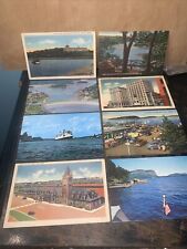 Maine Usa Vintage Post Cards Various Scenes￼￼. MT. Kineo, Bar Harbor Pier Etc picture
