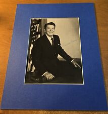 President Ronald Reagan Authentic Hand Signed B&W Photo Display - Matted  picture