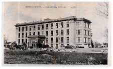 Kalispell Montana General Hospital Old Cars MT c1930's RPPC Vintage Postcard picture