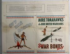 RARE WW2 Buy War Bonds - Native American Indian Wind Talkers - More Tomahawks picture