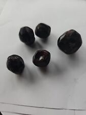 Set of 5 Semi-Polished Red Garnet Crystals from India.  BEAUTIFUL COLOR 350.2Ct  picture