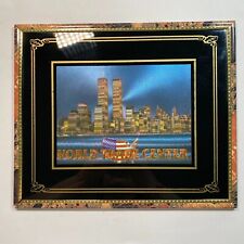 World Trade Center Twin Towers Holographic Metallic Foil Picture Framed New York picture
