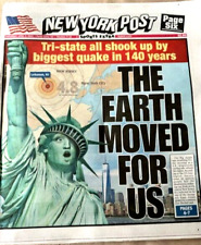 APRIL 6th 2024 NEW YORK POST NEWSPAPER-The Earth Moved for us NY NJ Earthquake picture