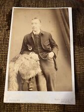 Victorian Cabinet Card Photo Man w/ Polka Dot Tie - Phillips, Bristol picture
