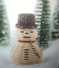 Longaberger Weavers Woven Snowman-Please Read-NEW picture