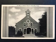 Postcard Gainesville TX - St Mary's Catholic Church picture