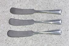 VINTAGE SILCO PATTERN INS57 STAINLESS STEEL BUTTER SPREADER KNIVES - LOT OF 3 picture