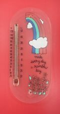 Vintage Plastic Thermometer with Rainbow 1984 Giftco picture