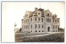c1905 High School Building Mitchell South Dakota SD RPPC Photo Antique Postcard picture