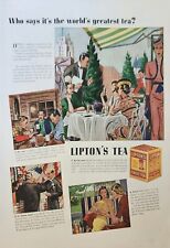 1938 Lipton Tea Vintage Ad who says its the worlds greatest picture