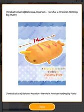 NWT Delicious Aquarium Narwhal x American Hot Dog Stuffed Plush Toreba Excusive picture
