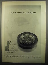 1951 Caron Fleurs de Rocaille Face Powder Ad - Parfums Caron picture