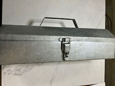 Vintage Mini Tombstone  Nielsen Sessions Toolbox Metal 14” Galvanized picture