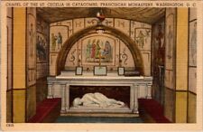 VINTAGE CHAPEL OF THE ST CECELIA IN CATACOMBS FRANCISCAN MONASTERY POSTCARD JY picture