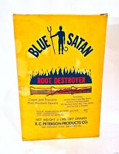 Vintage 1940's 50's Blue Satan Advertising Empty Box Sign Root Killer The Devil picture