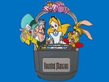 Fantasy Pin -JUMBO Disney Haunted Mansion Doombuggy Alice Mad Hatter Cheshire LE picture