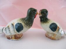 Vintage Wild Turkeys Salt & Pepper Shakers Game bird Japan handpainted ceramic picture