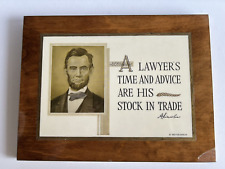 VINTAGE PRESIDENT ABRAHAM LINCOLN WALL HANGING PERMA  PLAQUE  picture
