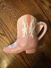 Sheffield Homes Cowboy Boot Mug or Vase Pink cowgirl boot Rodeo Novelty picture