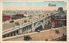 Cleveland OH Ohio, High Level Bridge, Old Cars, Fifth City, Vintage Postcard picture