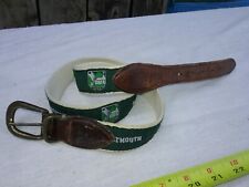 Dartmouth College Web Belt with Leather Size 32 37