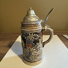 Vintage 66 DBGM German Beer Stein with Lid 7” Tall  Marked ORM, Nice picture