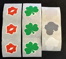 Vintage 80’s Stickers - Lips Clouds & Shamrock - Rare picture