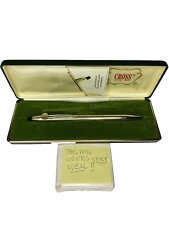 Cross 10KT Gold Filled Ball Pen 4502 Original Box/Case&Instructions-Vintage '80s picture
