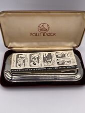 Vintage Rolls Razor Made In England Men's Shaving Razor With Case & Manual picture