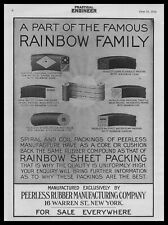 1914 Peerless Rubber New York Rainbow Family Sheet Packing Vintage Print Ad picture