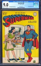 DC Superman #36 CGC 9.0 Off-White to White Pages 1945 - Golden Age picture