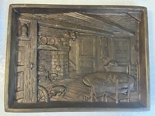 original Holland Mold ceramic wall decor plaque cabin woods rustic picture