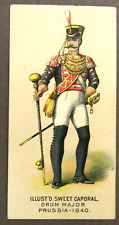 1888 N224 Kinney Military DRUM MAJOR PRUSSIA 1840 Tobacco Card picture
