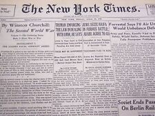 1948 APRIL 23 NEW YORK TIMES - JEWS SEIZE HAIFA IN FURIOUS BATTLE - NT 4386 picture