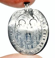 Original Antique Russian Orthodox Silver Icon Pendant C. 1600-1800’s Christian A picture