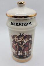 Vintage MJ HUMMEL Marjoram SPICE JAR Danbury Mint Gold Trim Porcelain 1987  picture