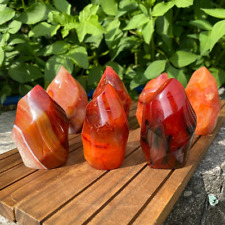 Natural Carnelian Flame Red Agate Tower Crystal Tower Mineral Rocks Collection picture