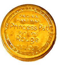 💋 1930s PRINCESS PAT DuoTone Original Golden Crowned Tin Trial Sz Vintage RARE picture