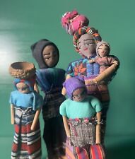 4 Vintage 1960’S Guatemalan Central American Folk Art handmade Dolls picture