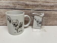 WEST HIGHLAND 9 OZ. CUP MUG WITH KEYCHAIN WHITE TERRIER NWOT picture